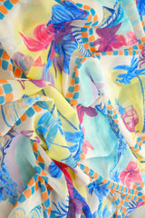 Printed Mesh Scenery Fabric Blue Multi