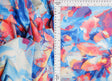 Floral Printed DTY Knit Fabric Blue