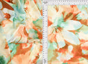 1 yarda de tela DTY con estampado digital de flores grandes, mezcla de poliéster y spandex elástico de 190 GSM, ancho 58/60"