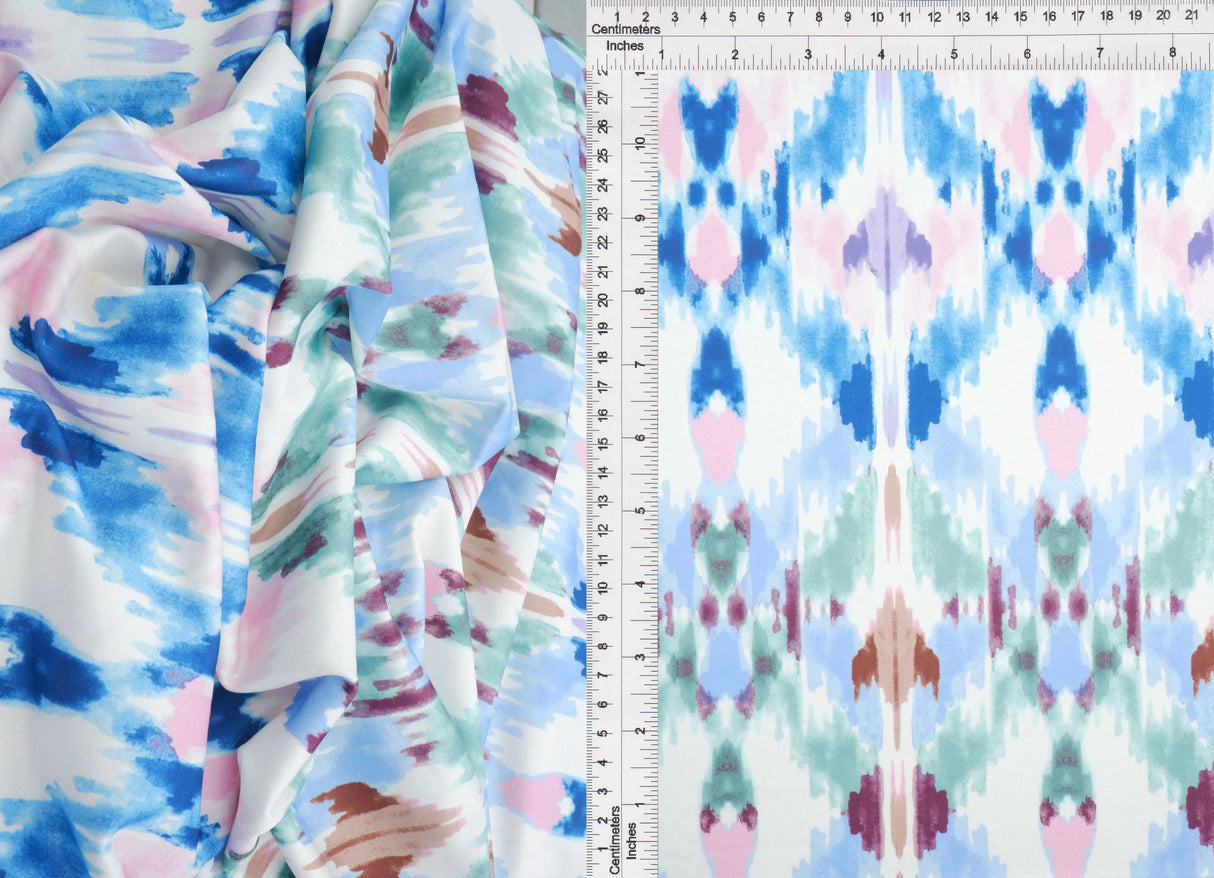 58/60" Width DTY Aztec Tribal Digital Print Fabric 96 Percent Poly 4 Percent Spandex Soft Stretch