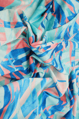 Tropical Leaf DTY Knit Fabric Green