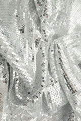 Embroidered Sequin Mesh Silver