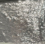 Embroidered Sequin Mesh Silver