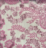 Embroidered Sequin Mesh Stretch Fabric