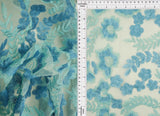 1 Yard Mesh Sequins Embroidery Fabric, Polyester Spandex Blend