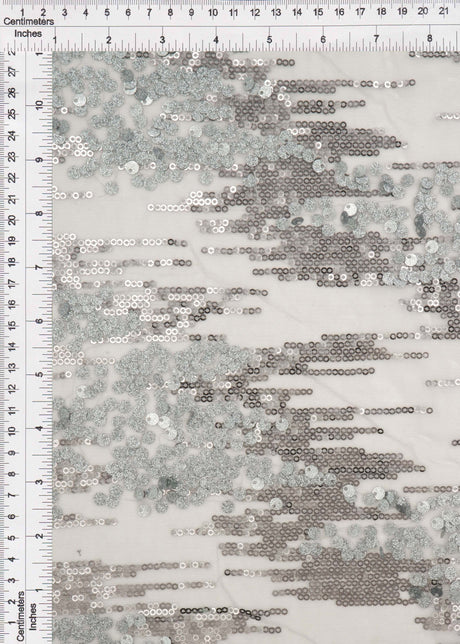 Embroidered Sequin Mesh Stretch Fabric