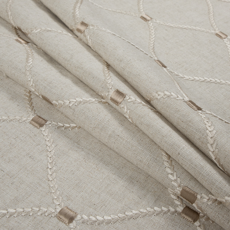 Flax Classical Rayon Embroidered Linen