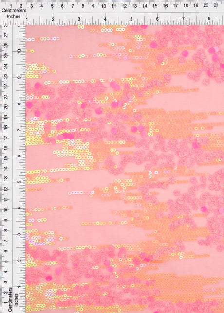 Embroidered Sequin Mesh Stretch Fabric