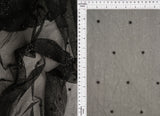 Embroidered Sequin Mesh Stretch Fabric Black