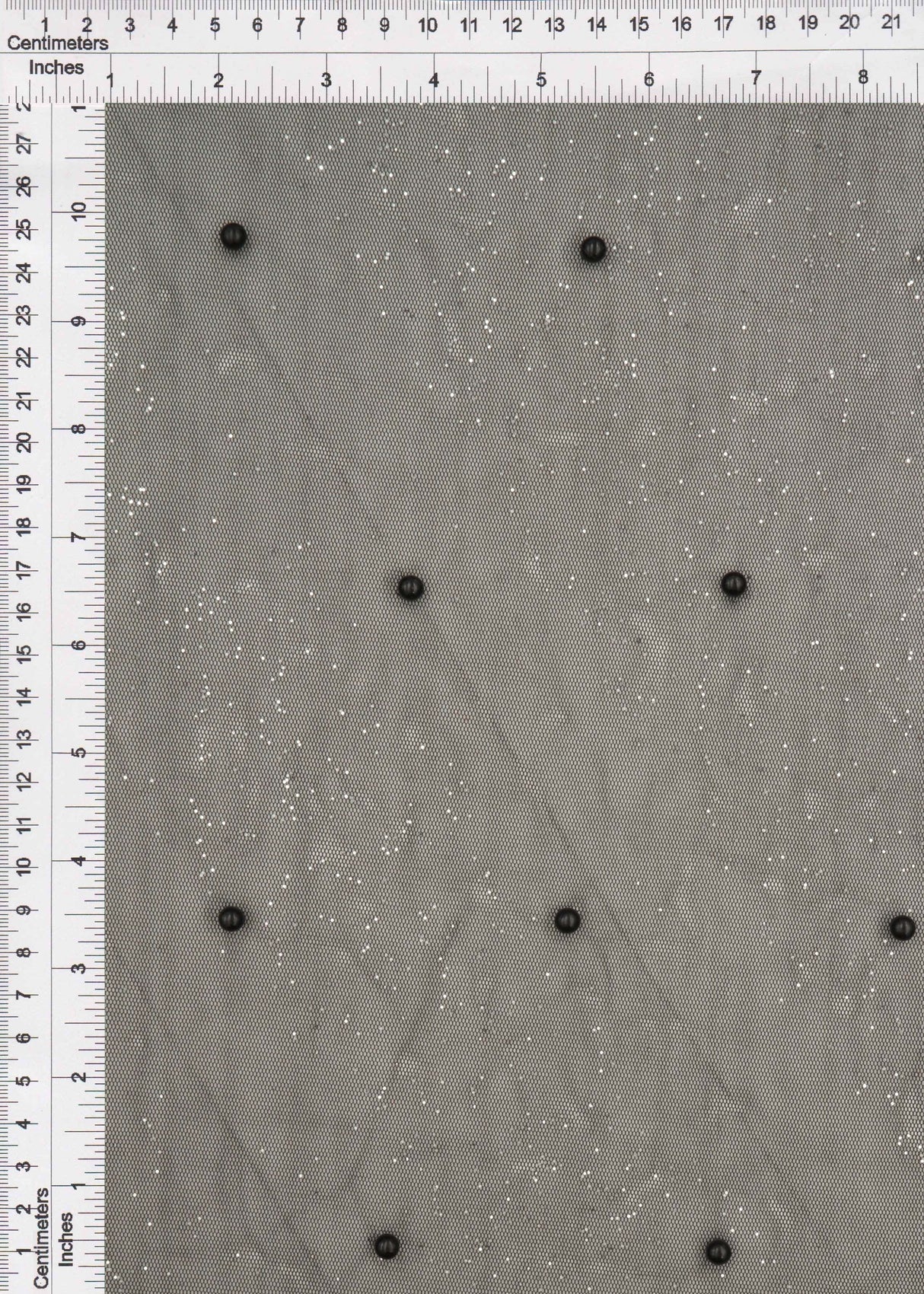 Embroidered Sequin Mesh Stretch Fabric Black