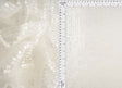 Embroidered Sequin Mesh Stretch Fabric White