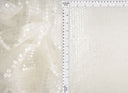Embroidered Sequin Mesh Stretch Fabric White