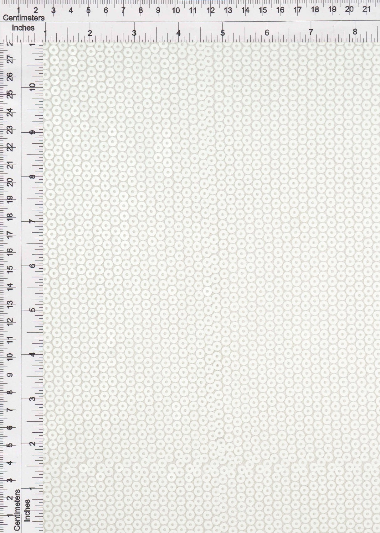 Embroidered Sequin Mesh Stretch White Fabric