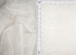 Embroidered Sequin Mesh Stretch Fabric Ivory