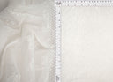 Embroidered Sequin Mesh Stretch Fabric Ivory