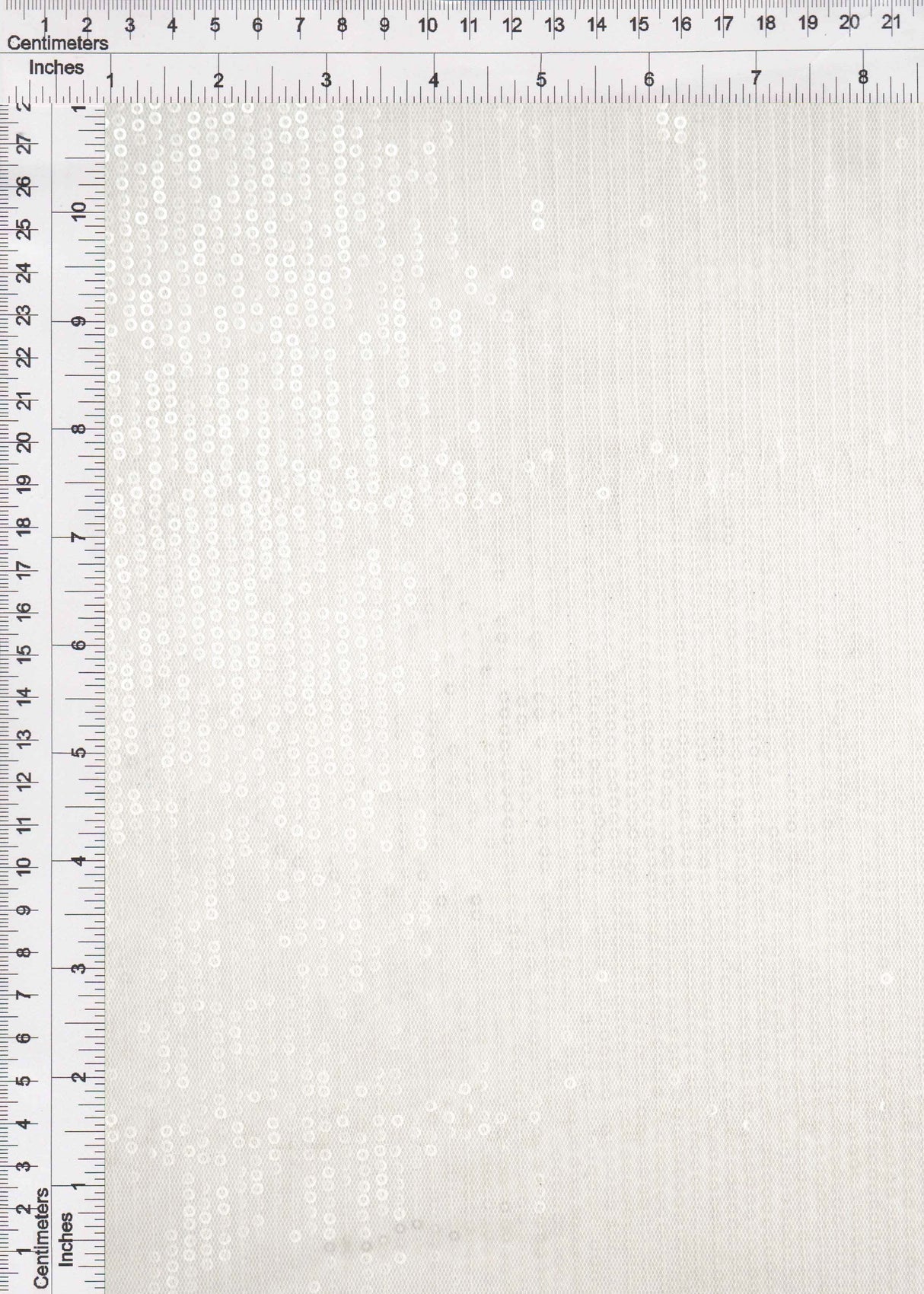 Embroidered Sequin Mesh Stretch Fabric Ivory