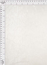 Embroidered Sequin Mesh Stretch Fabric Ivory