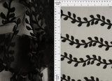 1 Yard Mesh Sequins Embroidery Fabric, Polyester Spandex Blend