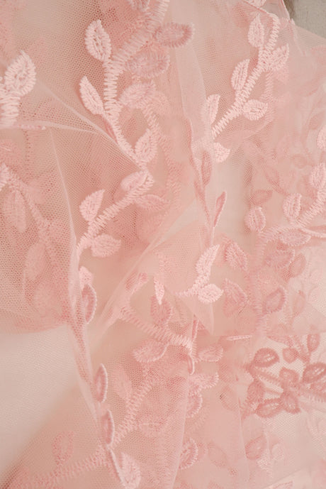 Embroidered Sequin Mesh Stretch Fabric