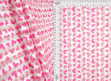 Embroidered Sequin Mesh Stretch Fabric Fuchsia