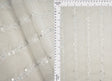 Embroidered Sequin Mesh Stretch Fabric Silver