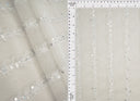 Embroidered Sequin Mesh Stretch Fabric Silver