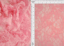 Embroidered Sequin Mesh Pink Stretch Fabric