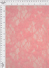 Embroidered Sequin Mesh Pink Stretch Fabric