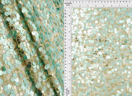1 Yard Assorted Mesh Sequins Fabric, 58/60? Wide Nylon Spandex Blend
