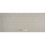 Parchment/Silver/Beige Geometric Embroidered Cotton Woven