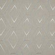 Parchment/Silver/Beige Geometric Embroidered Cotton Woven