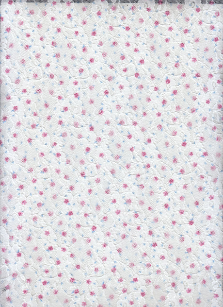 Floral Printed Lace Fabric Daisy Flower