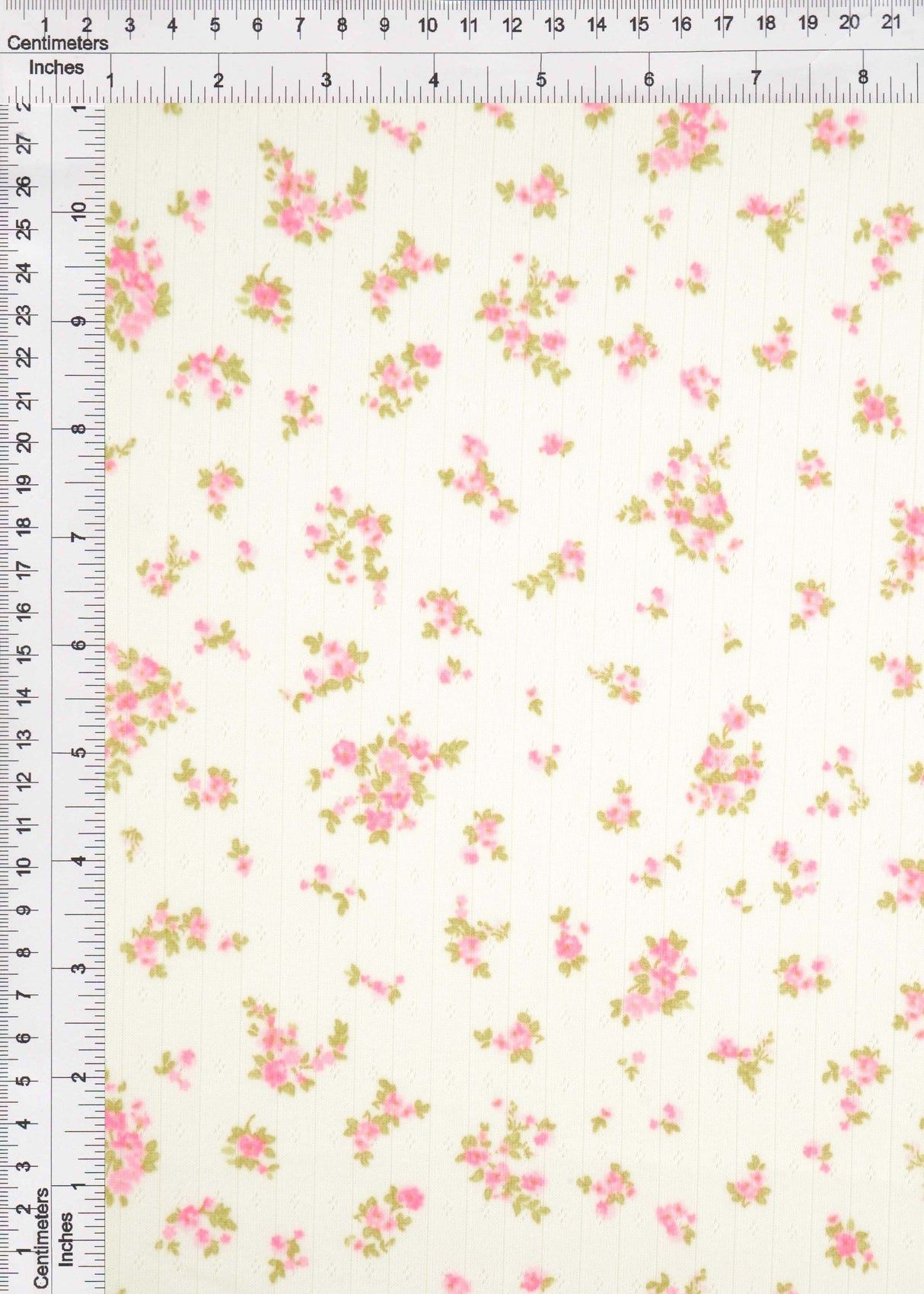 Pointelle Ditsy Print Knit Fabric