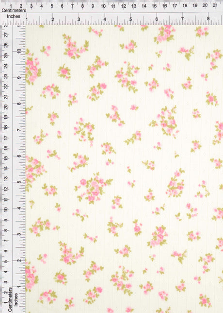 Pointelle Ditsy Print Knit Fabric