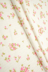 Pointelle Ditsy Print Knit Fabric