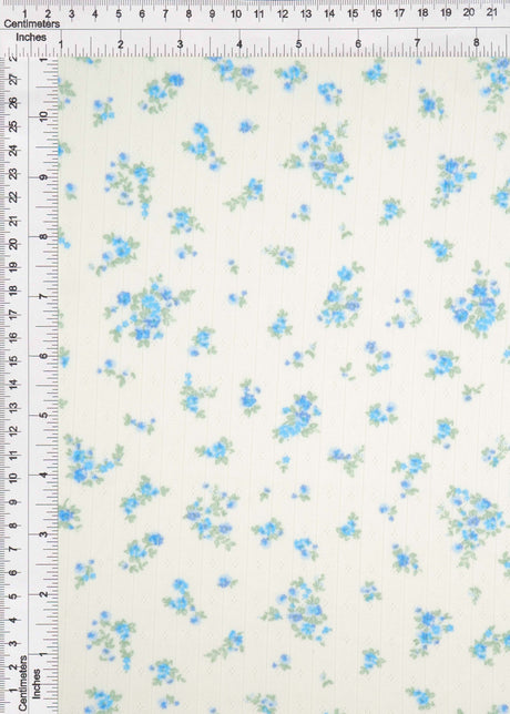 Pointelle Ditsy Print Knit Fabric