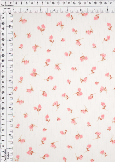 Pointelle Ditsy Floral Knit Fabric