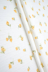 Cotton Style Pointelle Ditsy Floral Knit Fabric 58/60" Wide – 220 GSM