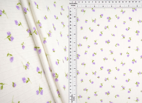Pointelle Ditsy Floral Knit Fabric