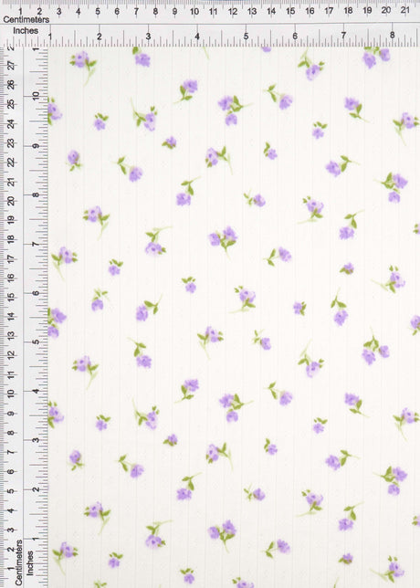 Pointelle Ditsy Floral Knit Fabric