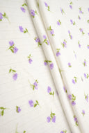 Cotton Style Pointelle Ditsy Floral Knit Fabric 58/60" Wide – 220 GSM