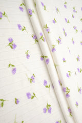 Cotton Style Pointelle Ditsy Floral Knit Fabric 58/60" Wide – 220 GSM