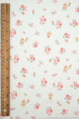 Floral Print Rib Knit Fabric