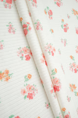 Floral Print Rib Knit Fabric