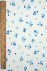 Floral Print Rib Knit Fabric