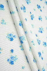 Floral Print Rib Knit Fabric