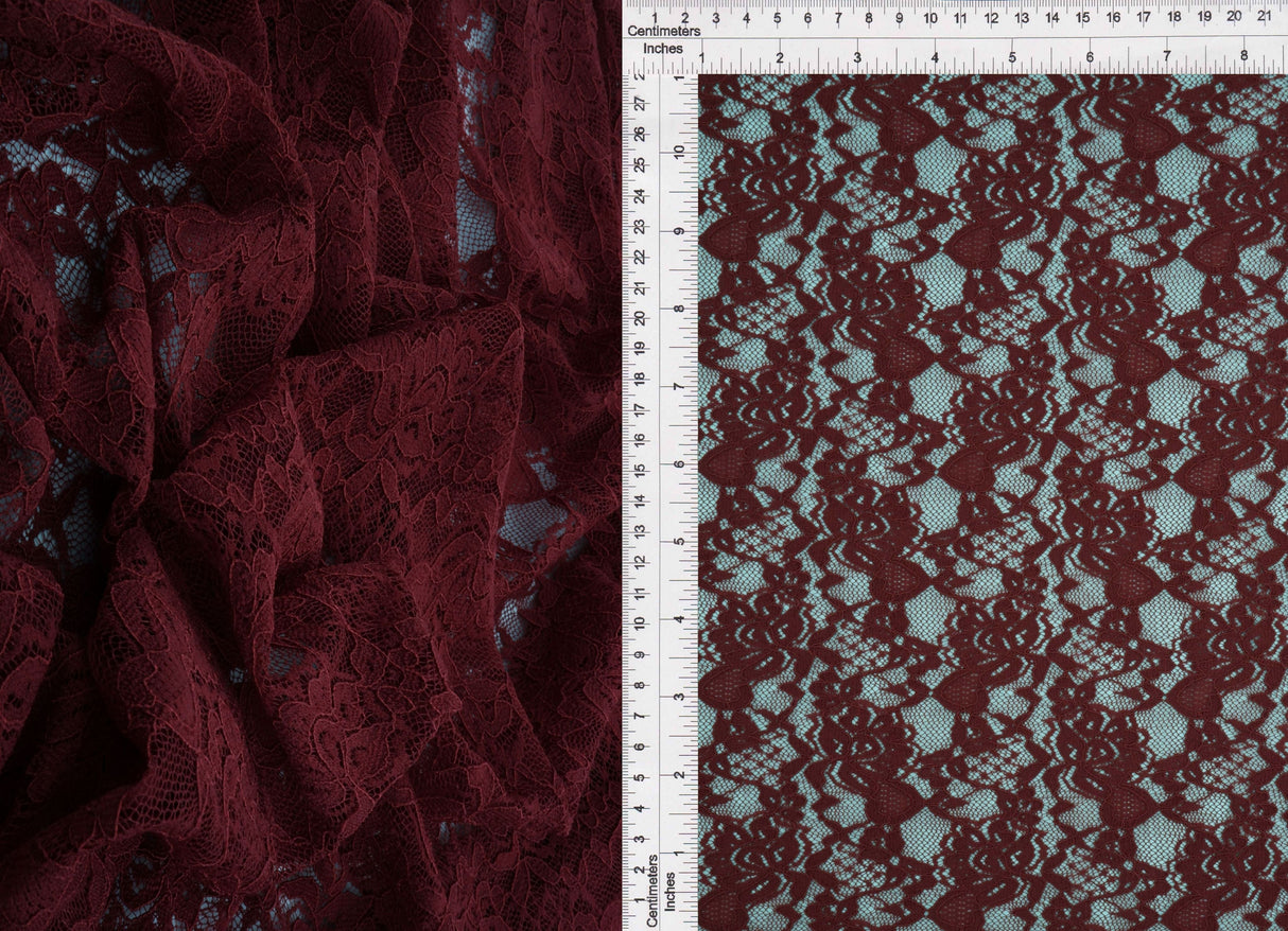 Floral Double Border Lace Fabric