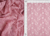 Floral Double Border Lace Fabric 95 Nylon 5 Spandex Stretch Material 57/58 Inches Wide