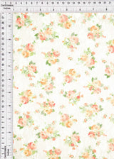Printed Lace Ditsy Orange Pink