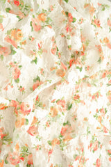 Printed Lace Ditsy Orange Pink